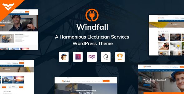 Windfall - Electrician Services WordPress Theme    