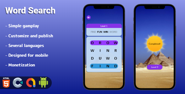 Word Search - HTML5 game (Construct 3)    Games
