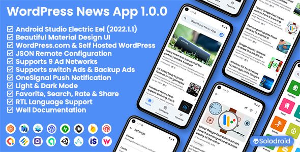 WordPress News App Android  Mobile Full Applications