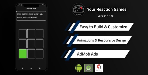 Your Reaction Android Games - Are You Fast? with Admob Android  Mobile Games