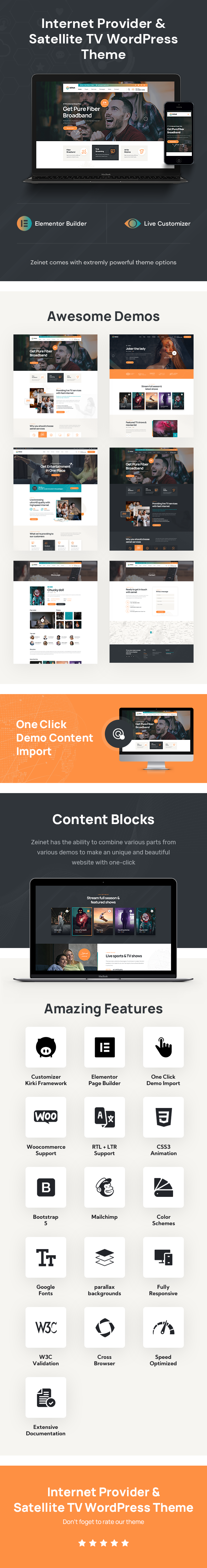 Zeinet - Internet Provider & Satellite TV WordPress Theme - 1