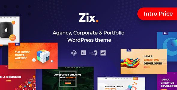 Zix - Digital Agency & MultiPurpose WordPress Theme WordPress Creative  