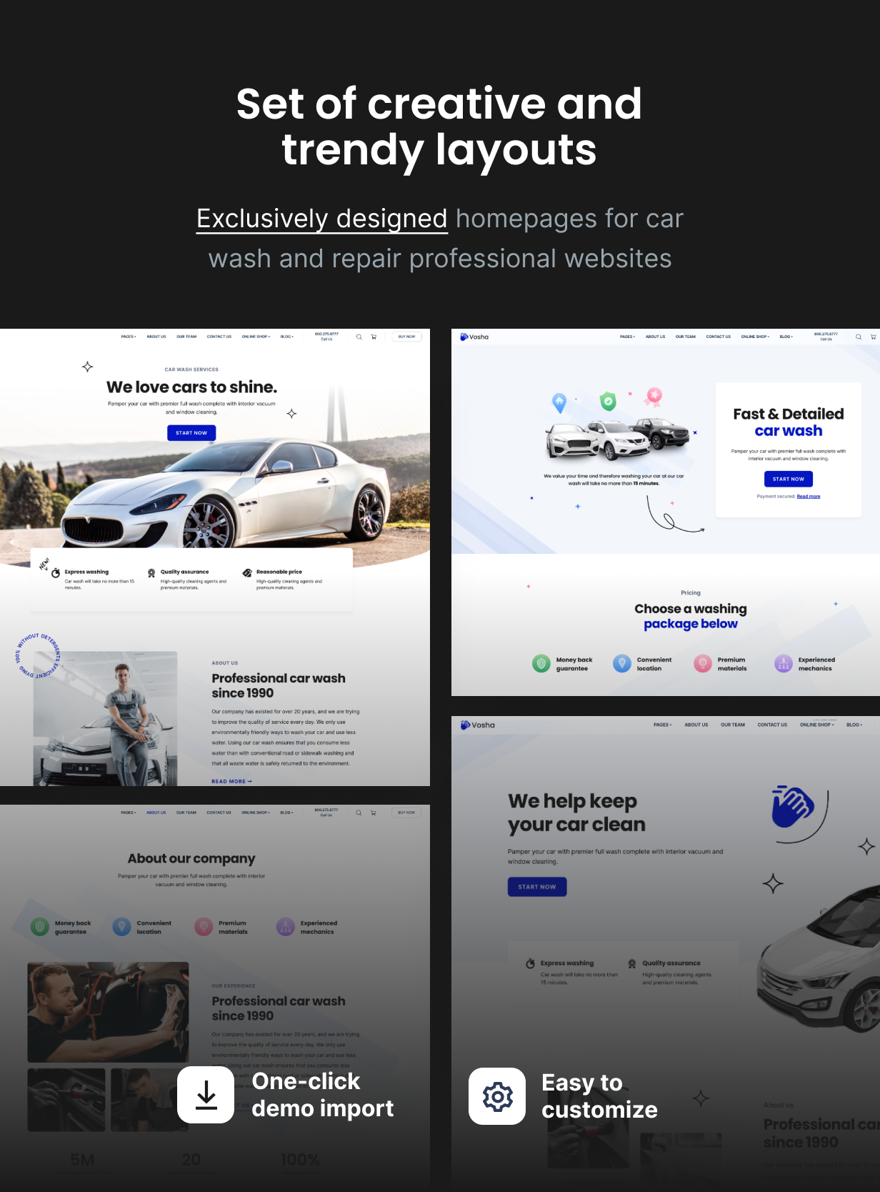 Vosha - Car Washing WordPress Theme