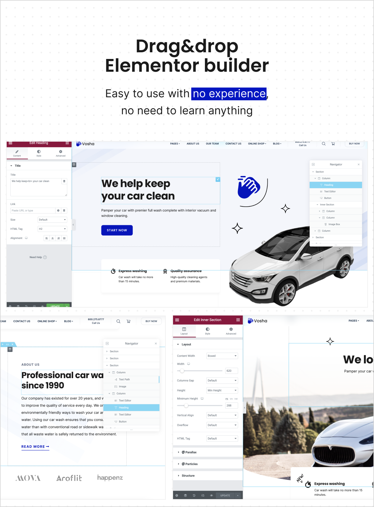 Vosha - Car Washing WordPress Theme