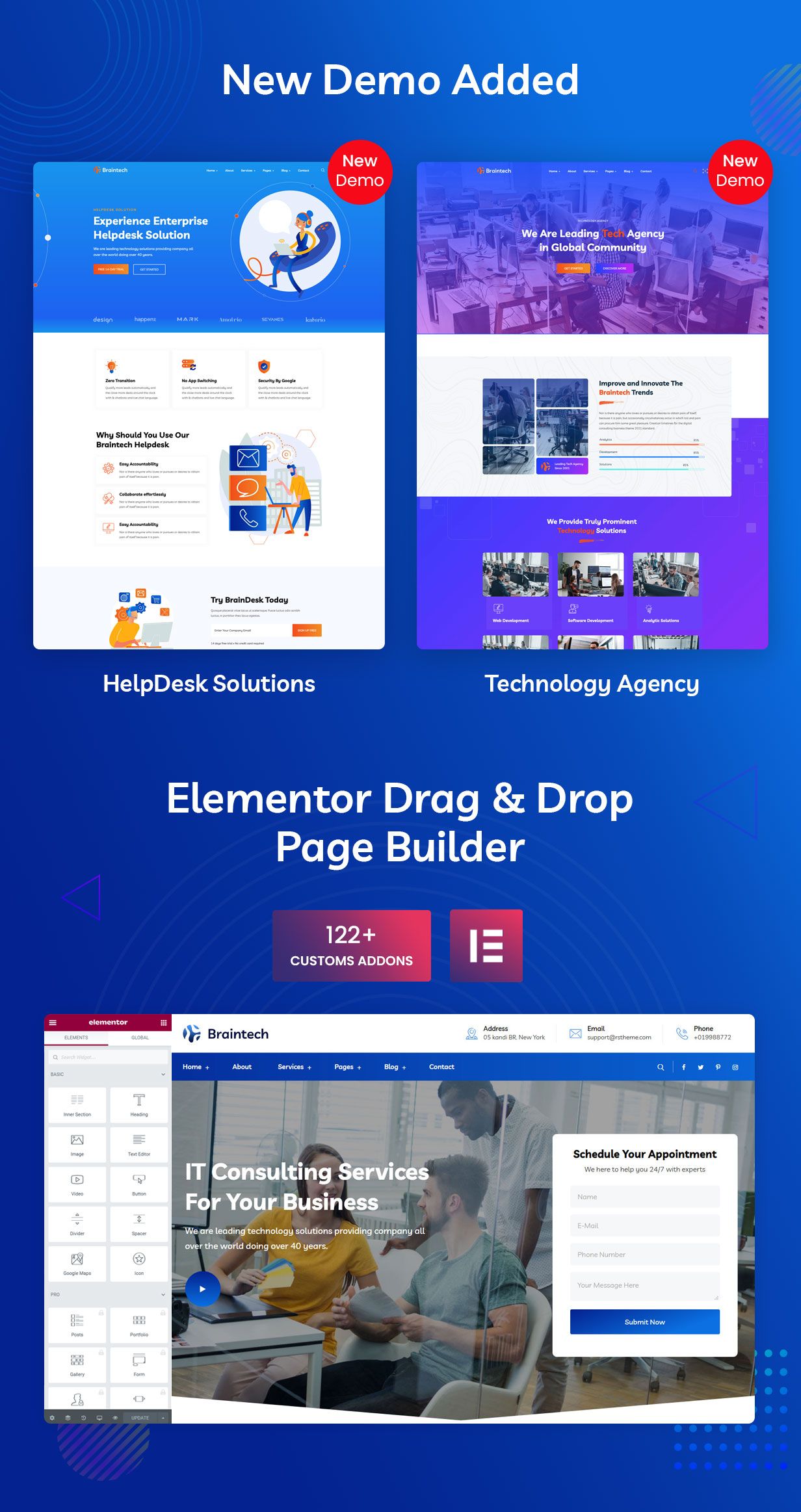 Braintech - Technology & IT Solutions WordPress Theme  