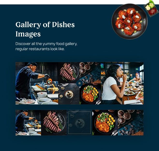 Gallery Dishes Images Delicioz Restaurant WordPress Theme
