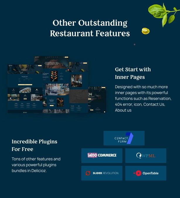 Delicioz Restaurant WordPress Theme