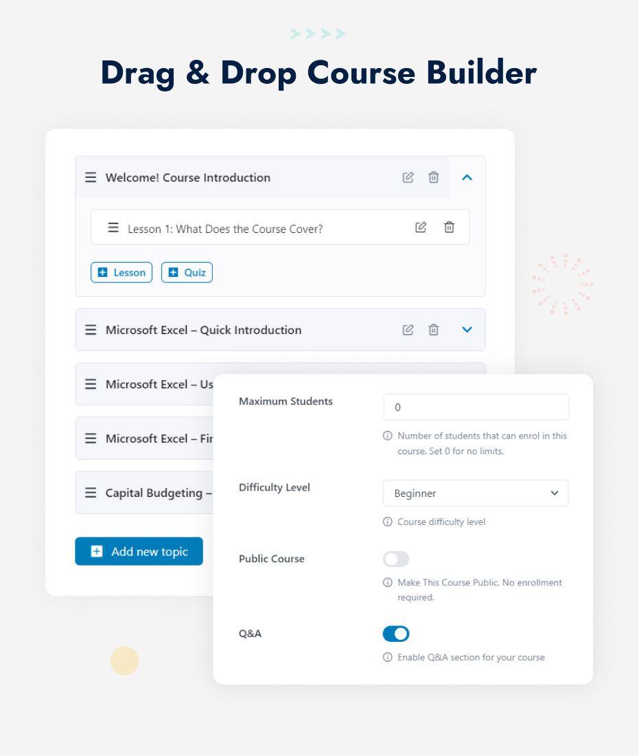 Course builder