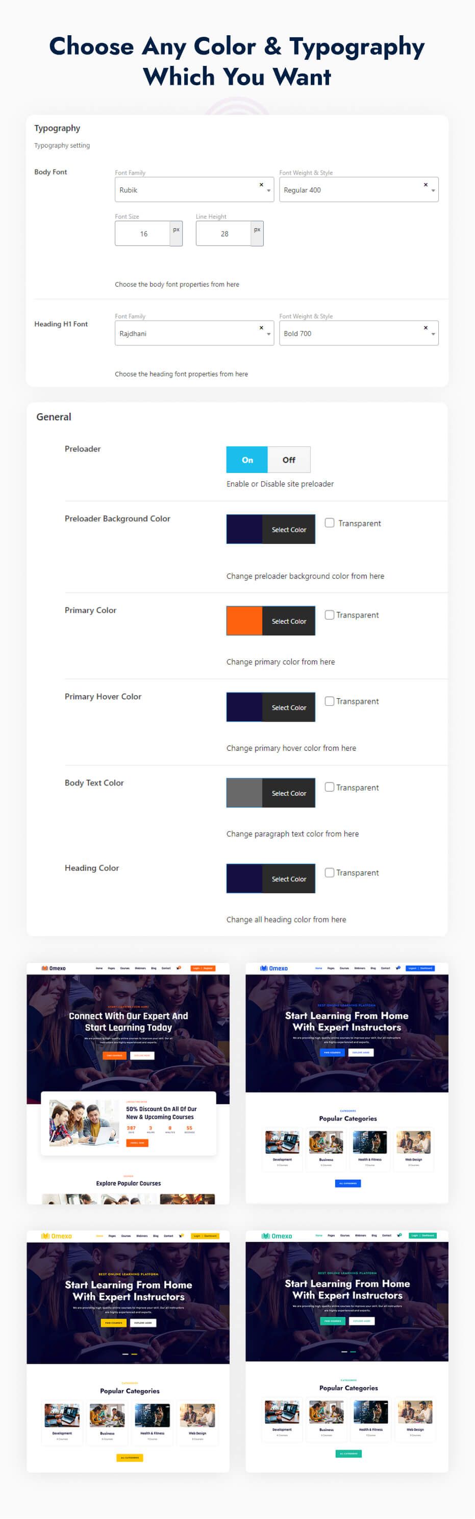 Color and typography