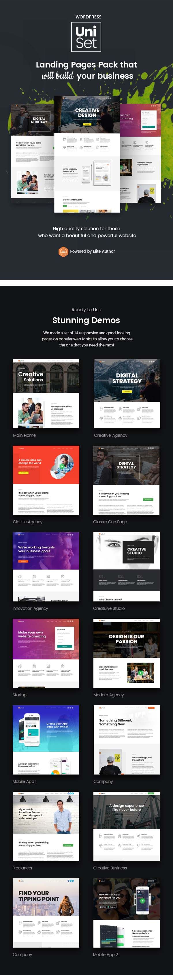 UniSet - Landing Page WordPress Theme - 4