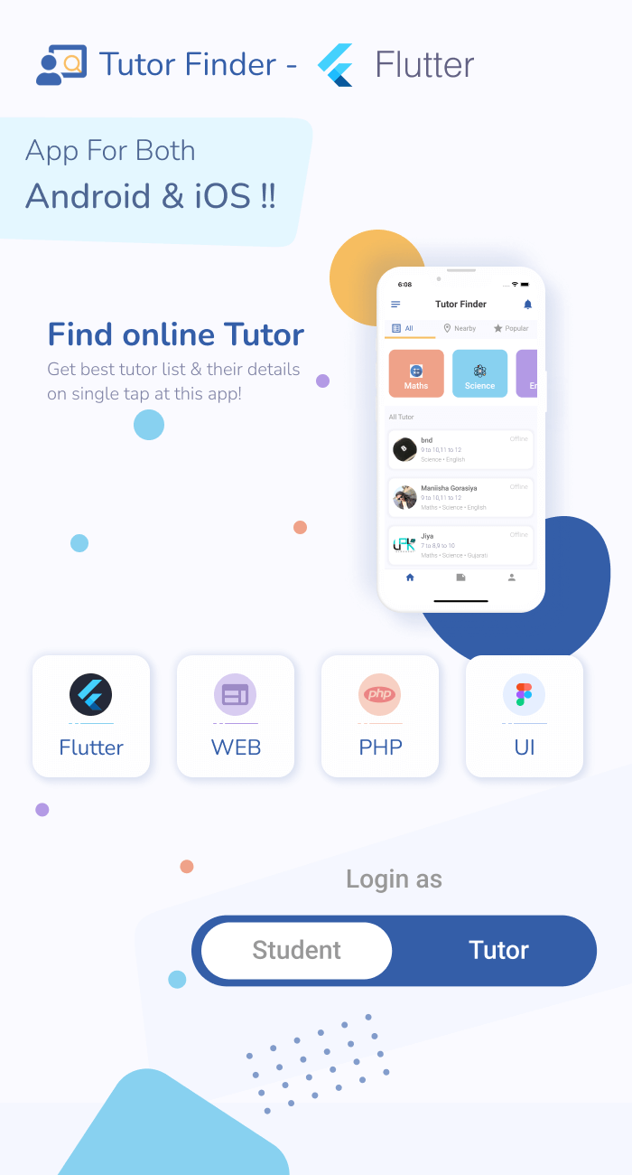 Tutor Finder - (Flutter + Web App + Admin Panel + UI) - 4