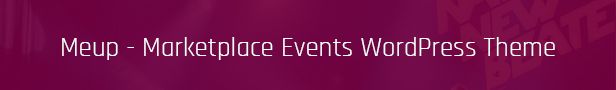Meup - Marketplace Events WordPress Theme