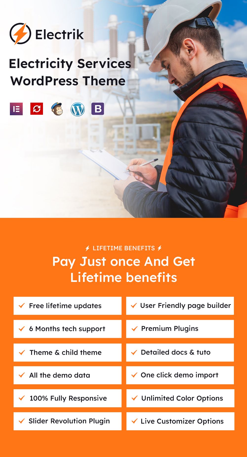 Electrik Electricity Services WordPress Theme code.market