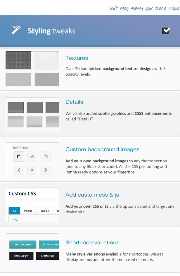 Styling tweaks