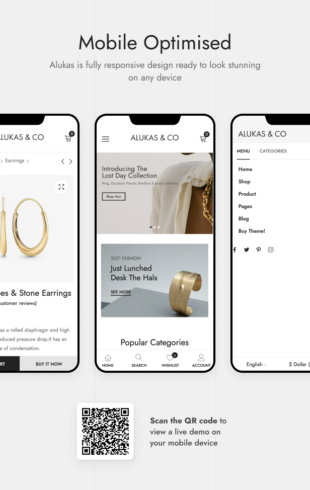 Alukas - Modern Jewelry Store WordPress Theme