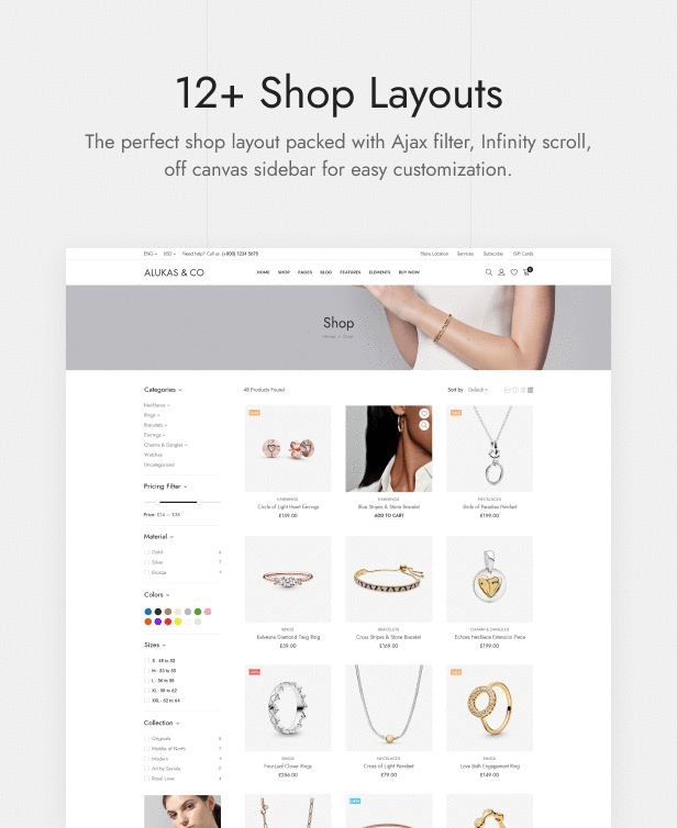 Alukas - Modern Jewelry Store WordPress Theme