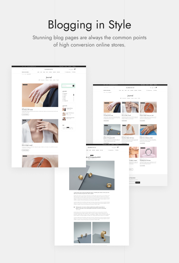 Alukas - Modern Jewelry Store WordPress Theme