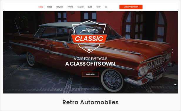 Retro Automobiles WordPress theme