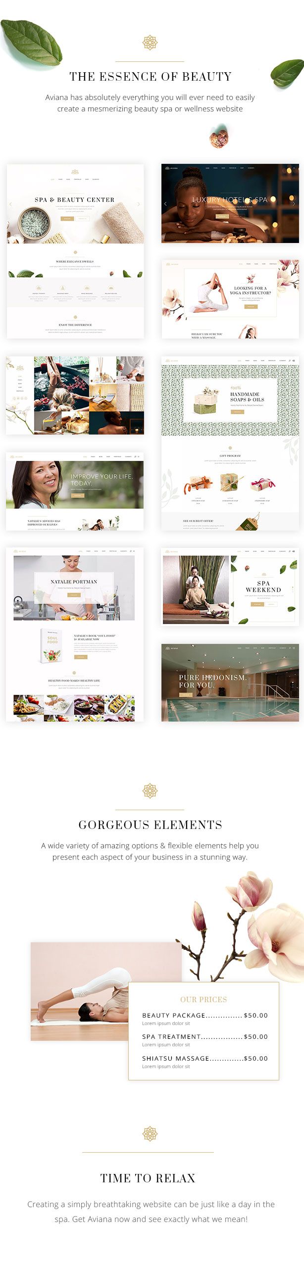 Aviana - Elegant Wellness & Spa Theme - 1