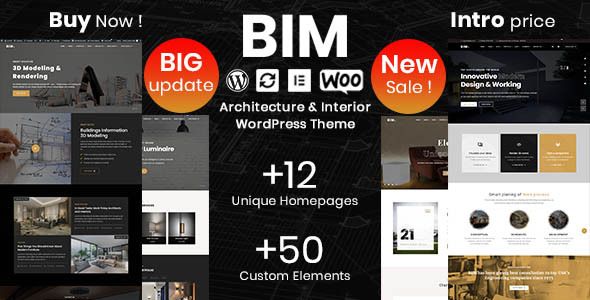 BIM – Architecture & Interior Design Elementor WordPress Theme