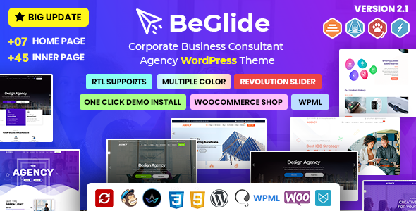 BeGlide: Corporate Business Consultant Agency WordPress Theme