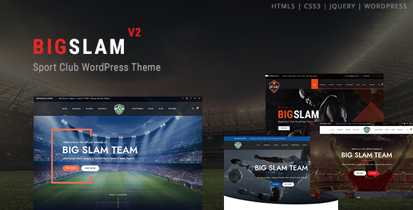 Big Slam Sport Clubs – Soccer WordPress