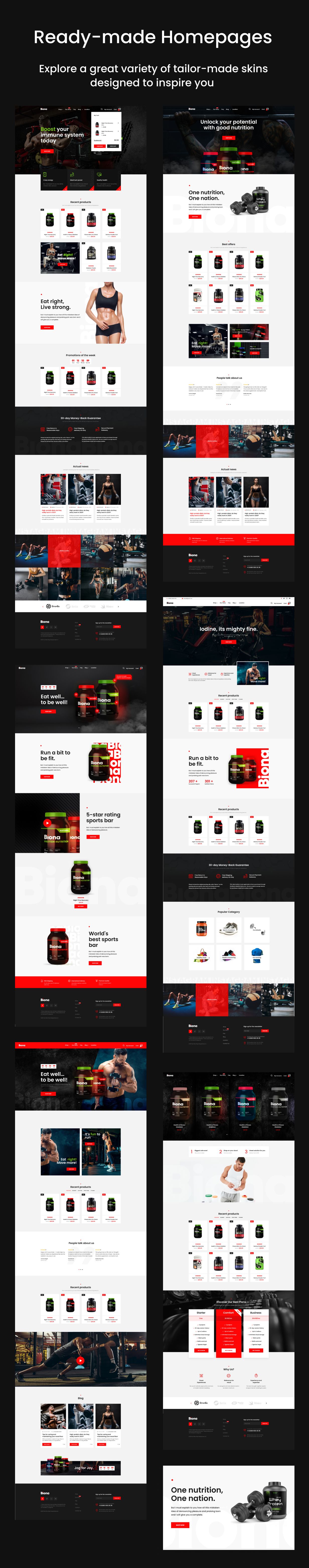 Biona - Sports Nutrition WooCommerce Theme Wordpress Ecommerce - code ...