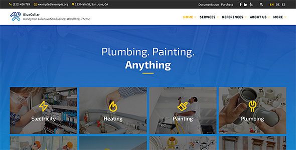 BlueCollar – Handyman & Renovation Business WordPress Theme