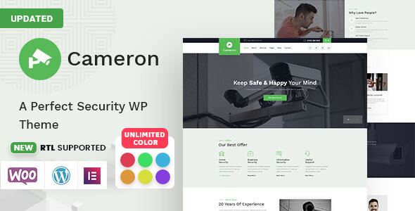 Cameron – Home Automation , CCTV & Security WordPress Theme