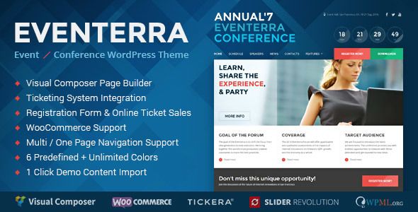 Eventerra – Event / Conference WordPress Theme