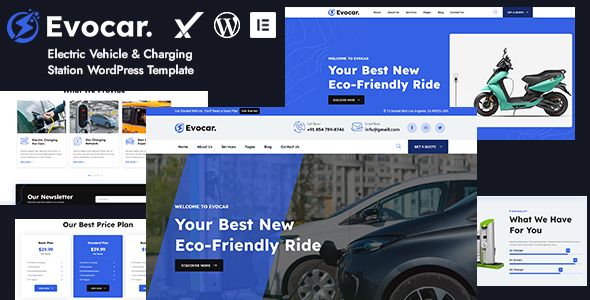 Evocar - Electric Vehicle & Charging Station WordPress Theme image