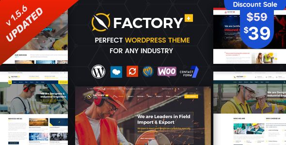 Factory Plus – Industry and Construction WordPress Theme
