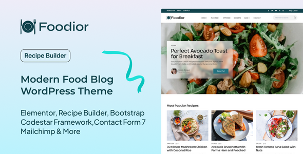 Foodior – Personal Food Blog WordPress Theme