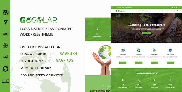 GoSolar – Eco Environmental & Nature WordPress Theme