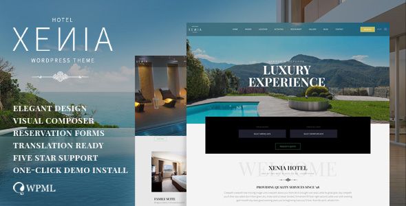 Hotel Xenia – Resort & Booking WordPress Theme