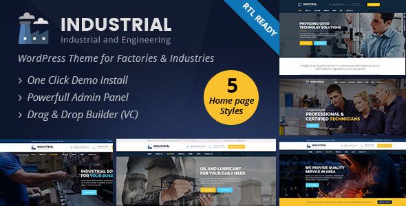 Industrial – Industry and Engineering WordPress Theme