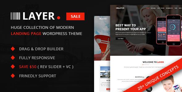 Layer – SaaS & Startup Landing Page WordPress Theme