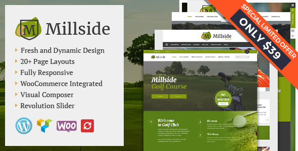 Millside – Golf and Sport WordPress theme