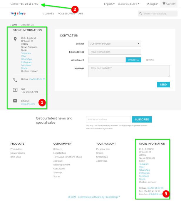 Multi-Language Contacts Prestashop module - 1