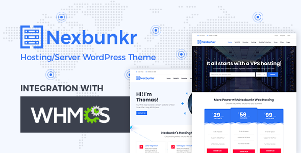 Nexbunker - Hosting/Server WordPress Theme + WHMCS