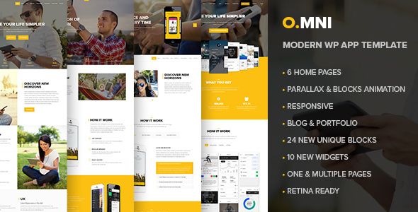 Omni | One Page App WordPress Theme