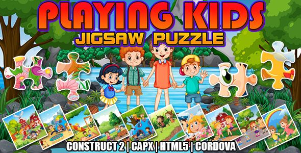 Playing Kids Jigsaw Puzzle Game (CAPX | HTML5 | Cordova)