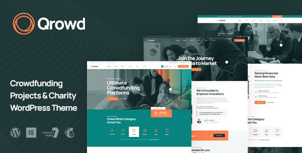 Qrowd - Crowdfunding Projects & Charity WordPress Theme WordPress Charity, Nonprofit  
