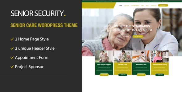 Senior Security – Senior Care WordPress Theme