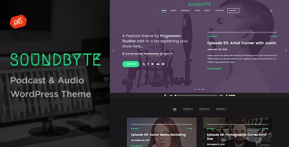 Soundbyte – Podcast/Audio WordPress Theme