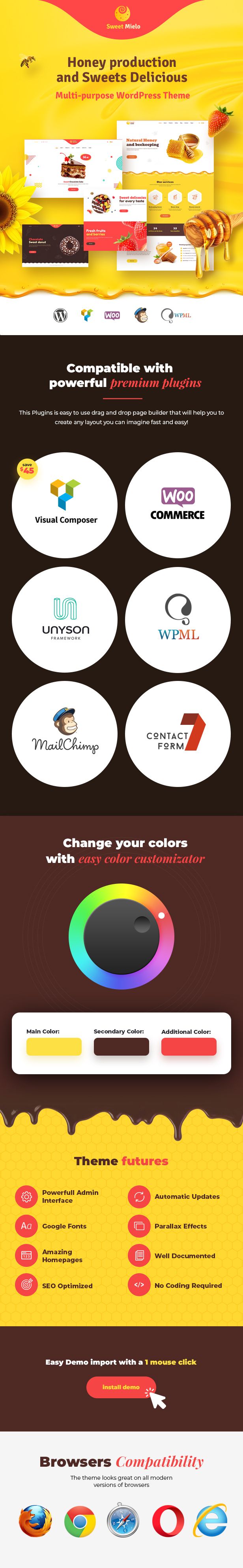 SweetMielo - Honey Production and Sweets Delicious WordPress Theme - 5