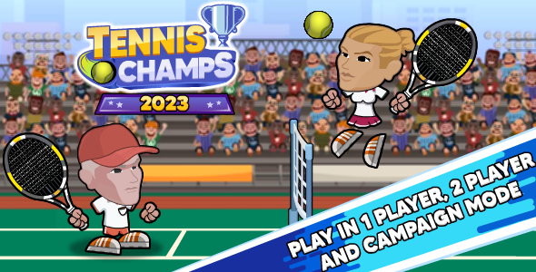 Tennis Champs 2023 - HTML5 Game (Construct 3)