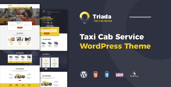 Triada – Taxi Cab Service Company WordPress Theme