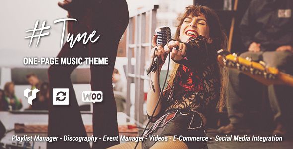 Tune – One-Page Music WordPress Theme