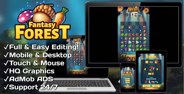 Candy Crush - HTML5 + Mobile Game (Construct 3) - 10